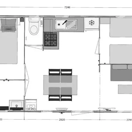 Mobil-home 5 Personnes Avec Terrasse Et Cuisine équipée - Api-1-52-1148 * La Douze